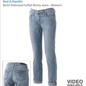 Rock & Republic Berlin Distressed skinny jean